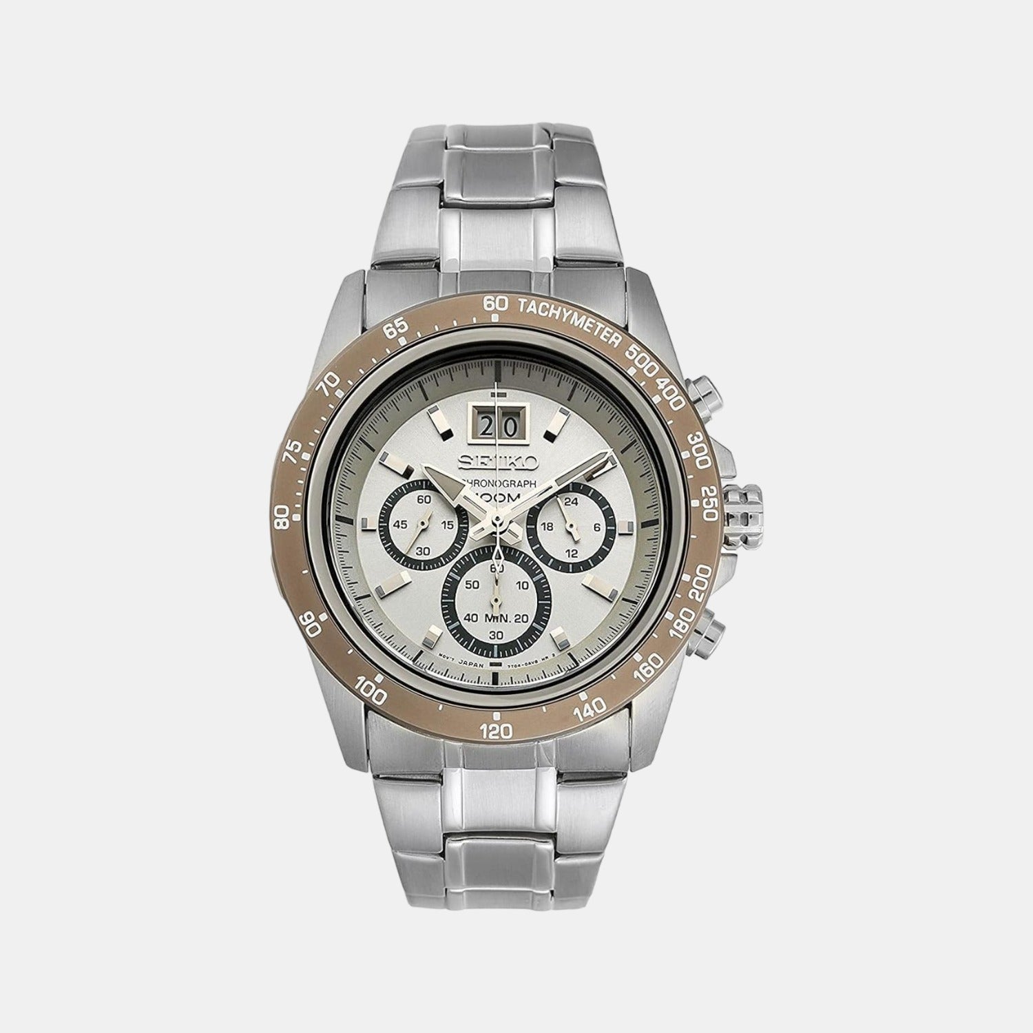 Seiko Round White Chronograph watch