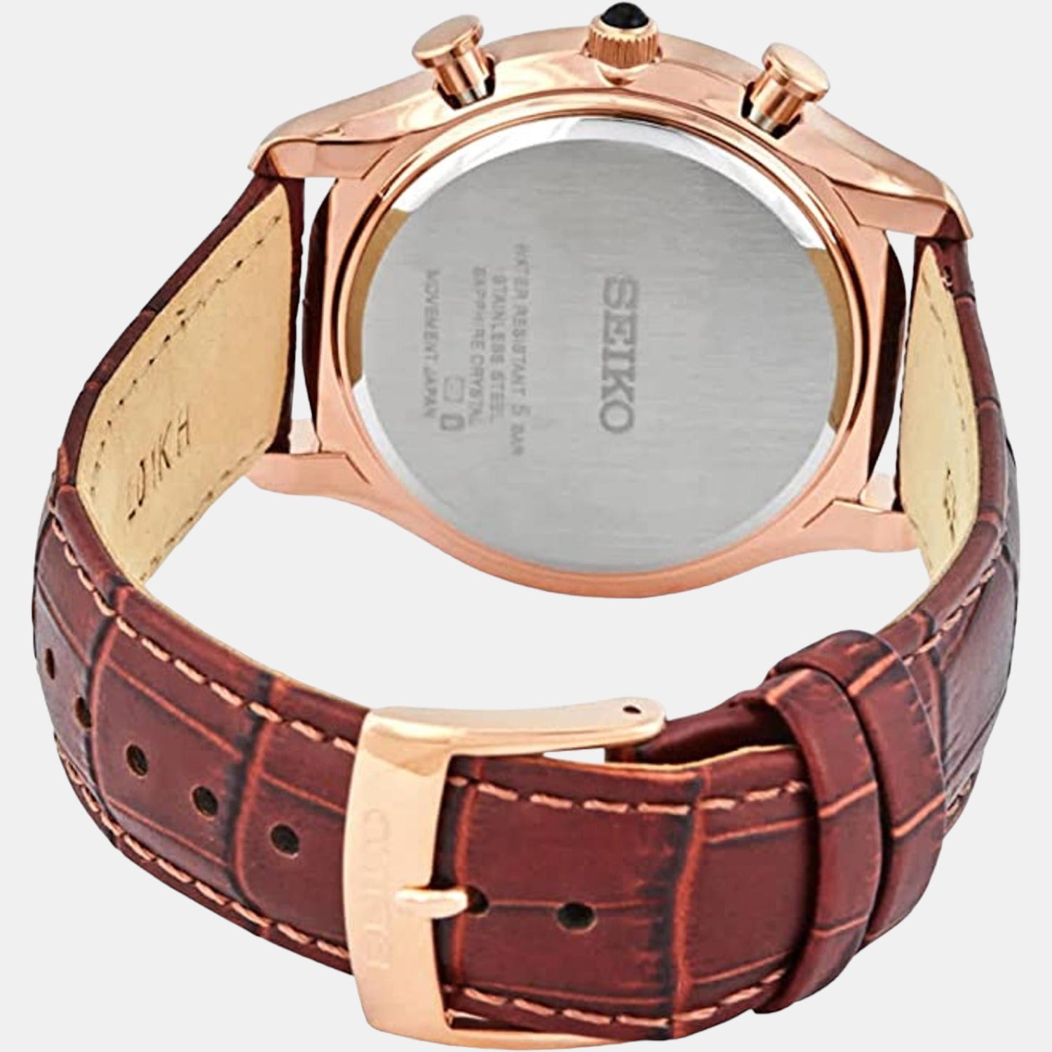 Seiko chronograph rose outlet gold