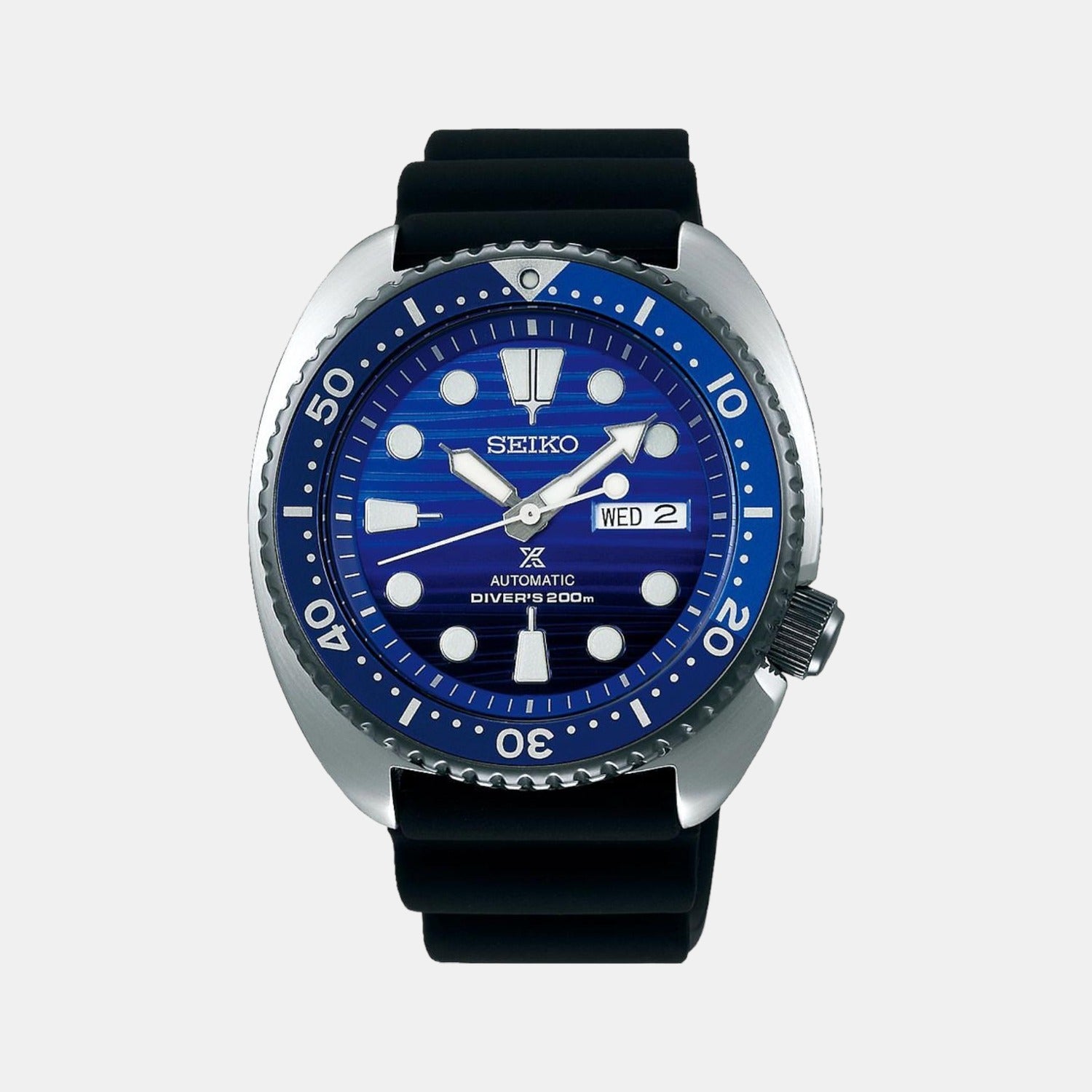 Male Blue Analog Silicon Watch SRPC91K1