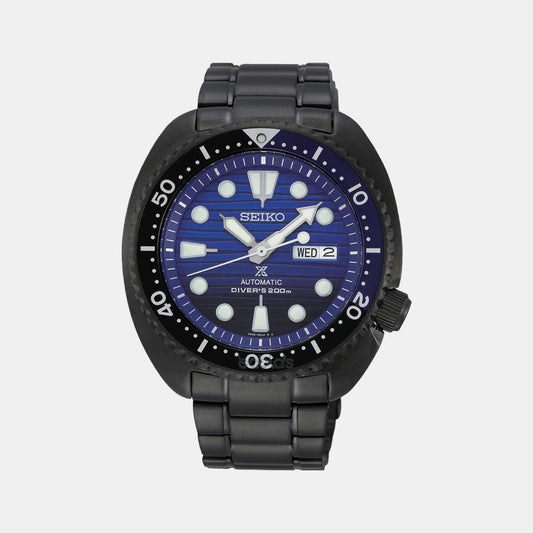 Male Blue Analog Stainless Steel Mechanical Watch SRPD11K1