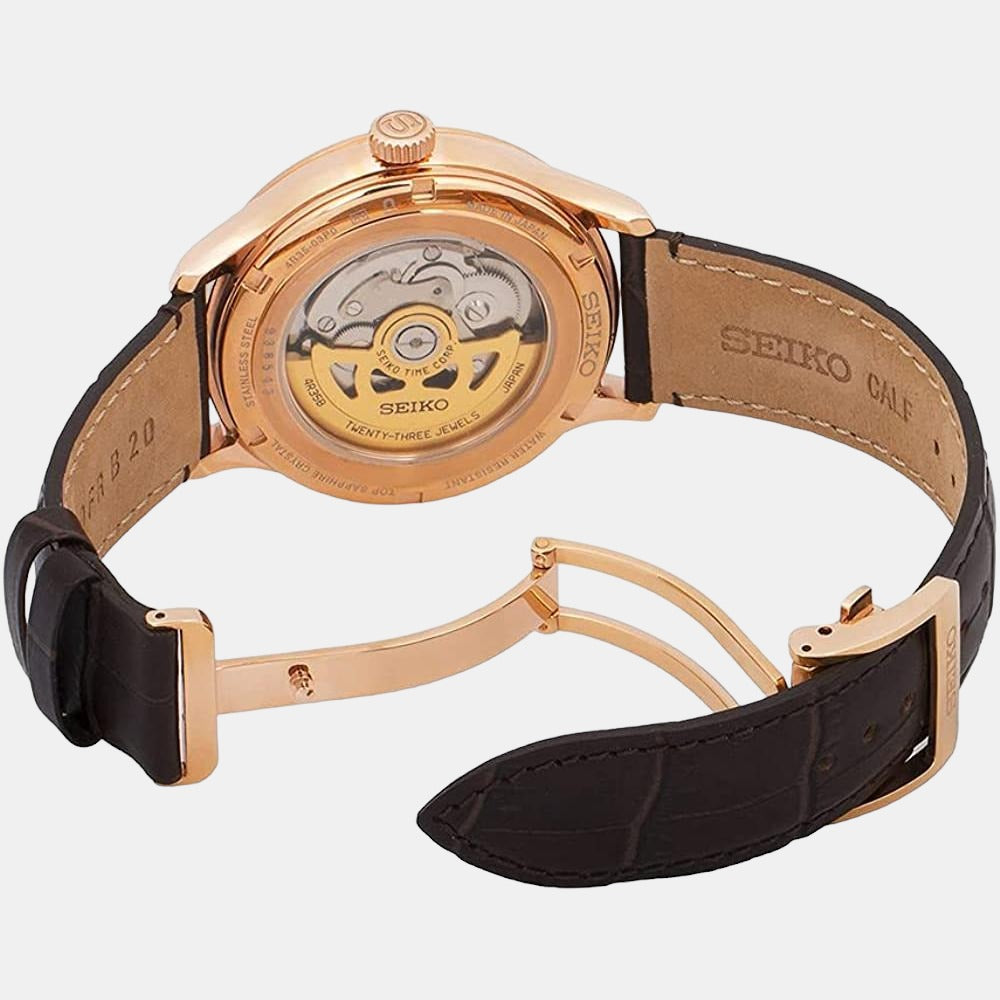 Seiko Leather White watch