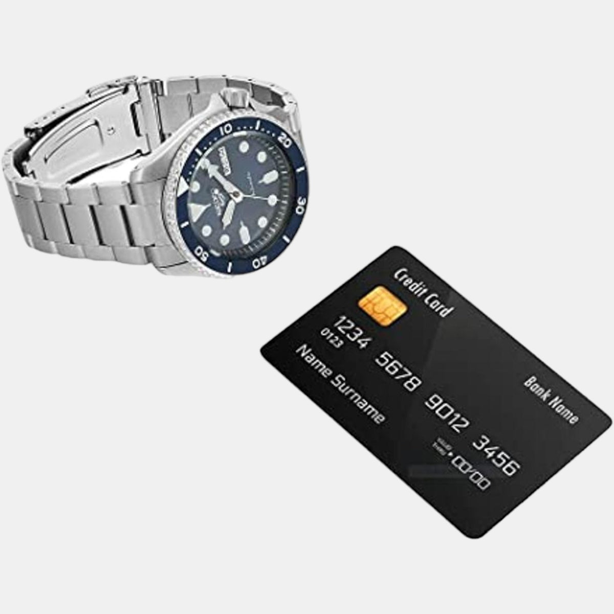 Seiko Stainless Steel Blue watch