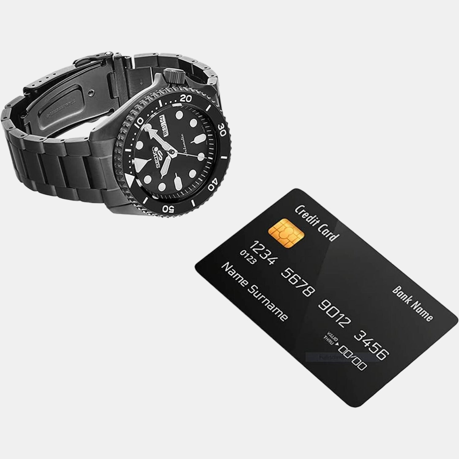 Seiko Stainless Steel Black watch