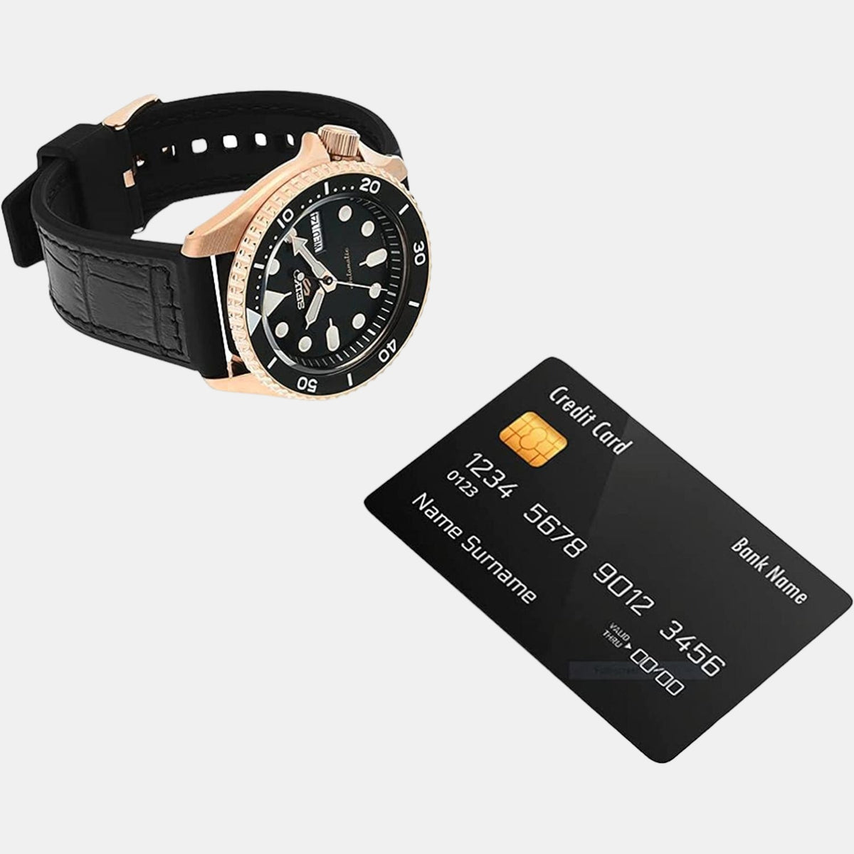 Seiko Leather Black watch