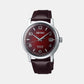 Presage Male Red Analog Leather Automatic Watch SRPE41J1