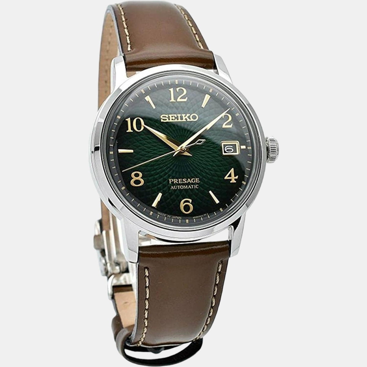 Seiko Men Round Green watch