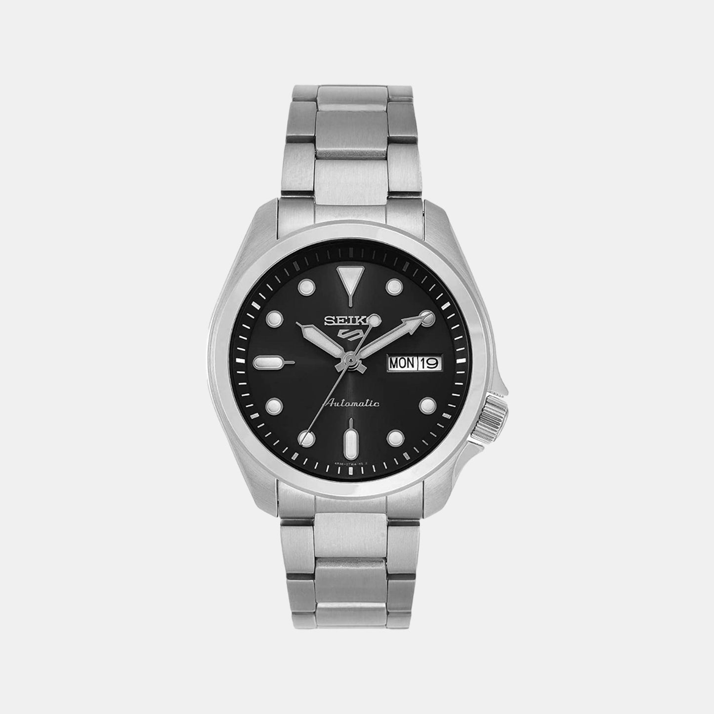 Male Black Analog Stainless Steel Automatic Watch SRPE55K1