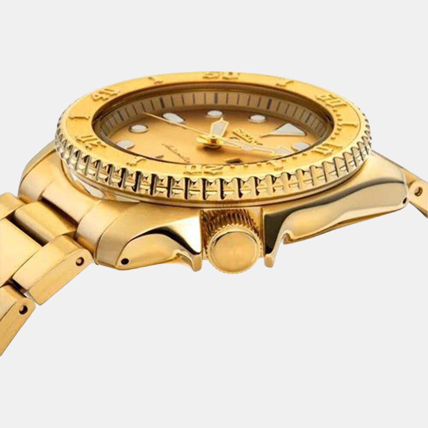 Seiko Sports Men Automatic Gold Dial Analog Stainless Steel