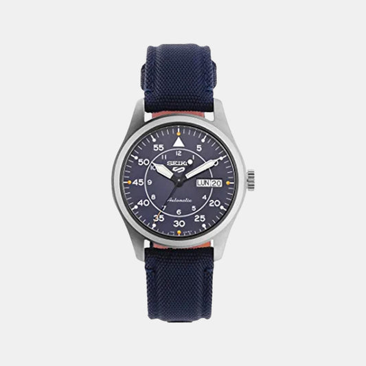 Male Blue Analog Leather Watch SRPH31K1