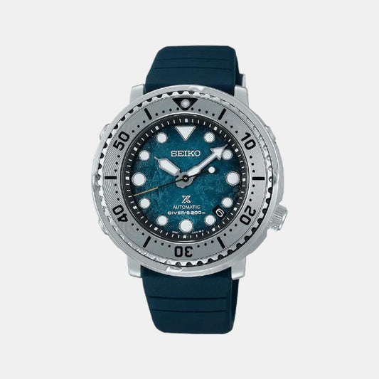 Male Blue Analog Silicon Automatic Watch SRPH77K1