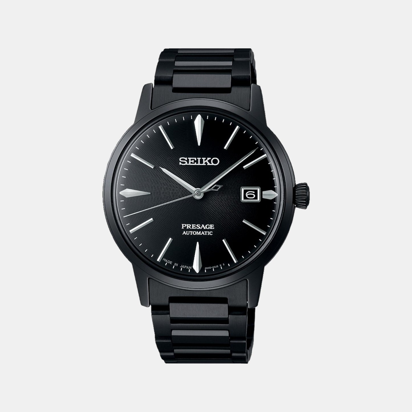 Presage Male Black Analog Stainless Steel Watch SRPJ15J1