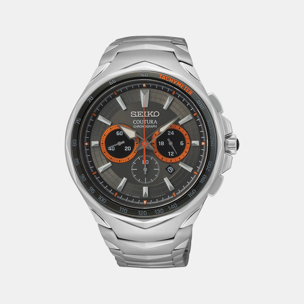 Seiko Round Grey Chronograph watch