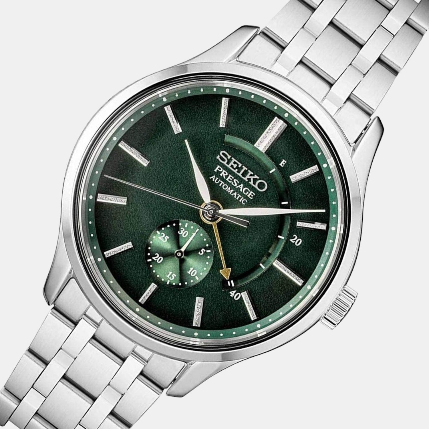 Seiko Men s Green Analog Stainless Steel Mechanical Watch Seiko Just In Time