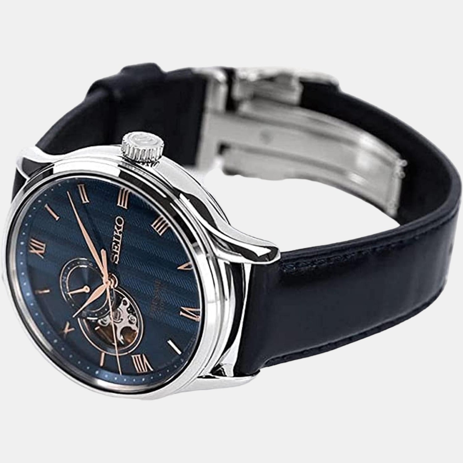 Seiko Men Round Blue watch