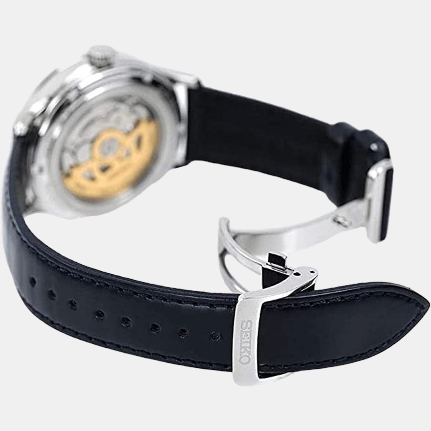 Seiko Leather Blue watch