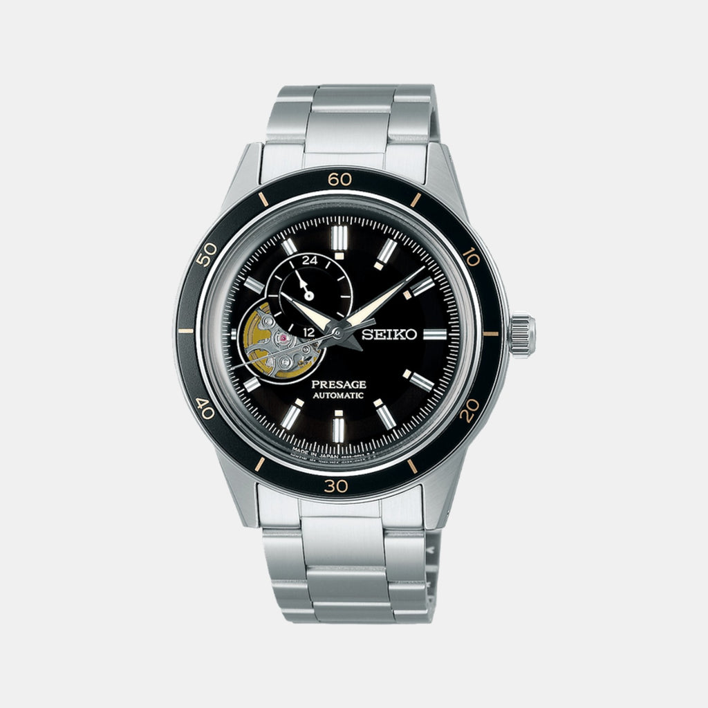 Seiko Round Black Chronograph watch