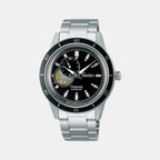 Seiko Round Black Chronograph watch