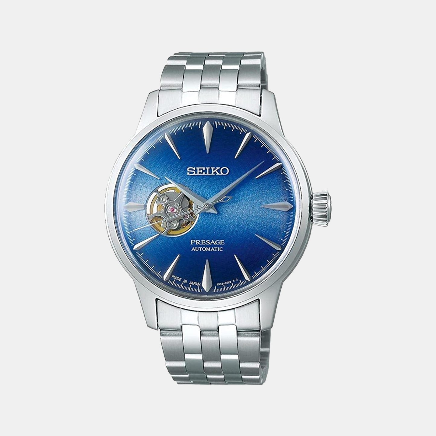 Presage Male Blue Analog Stainless Steel Automatic Watch SSA439J1