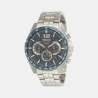 Seiko Round Blue Chronograph watch