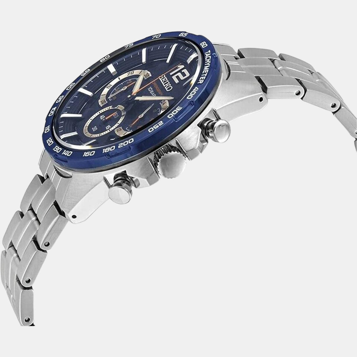 Seiko Men Round Blue watch