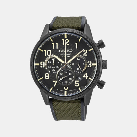 Male Black Chronograph Silicon Watch SSB369P1