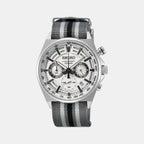 Seiko Round White Chronograph watch