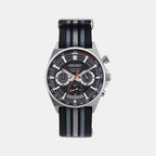 Seiko Round Black Chronograph watch