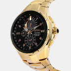 Seiko Men Round Black watch