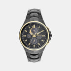 Seiko Round Black Chronograph watch