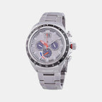 Seiko Round Silver Chronograph watch