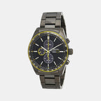Seiko Round Black Chronograph watch