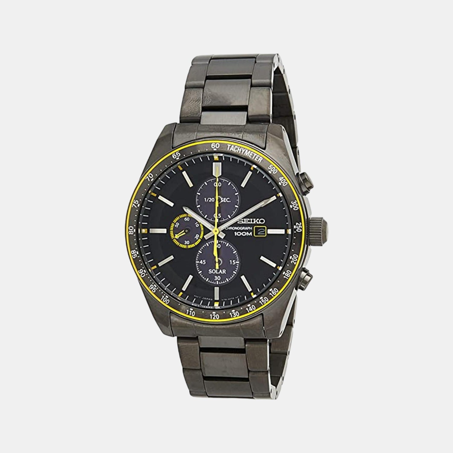 Seiko Round Black Chronograph watch