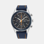 Seiko Round Black Chronograph watch