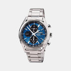 Seiko Round Blue Chronograph watch