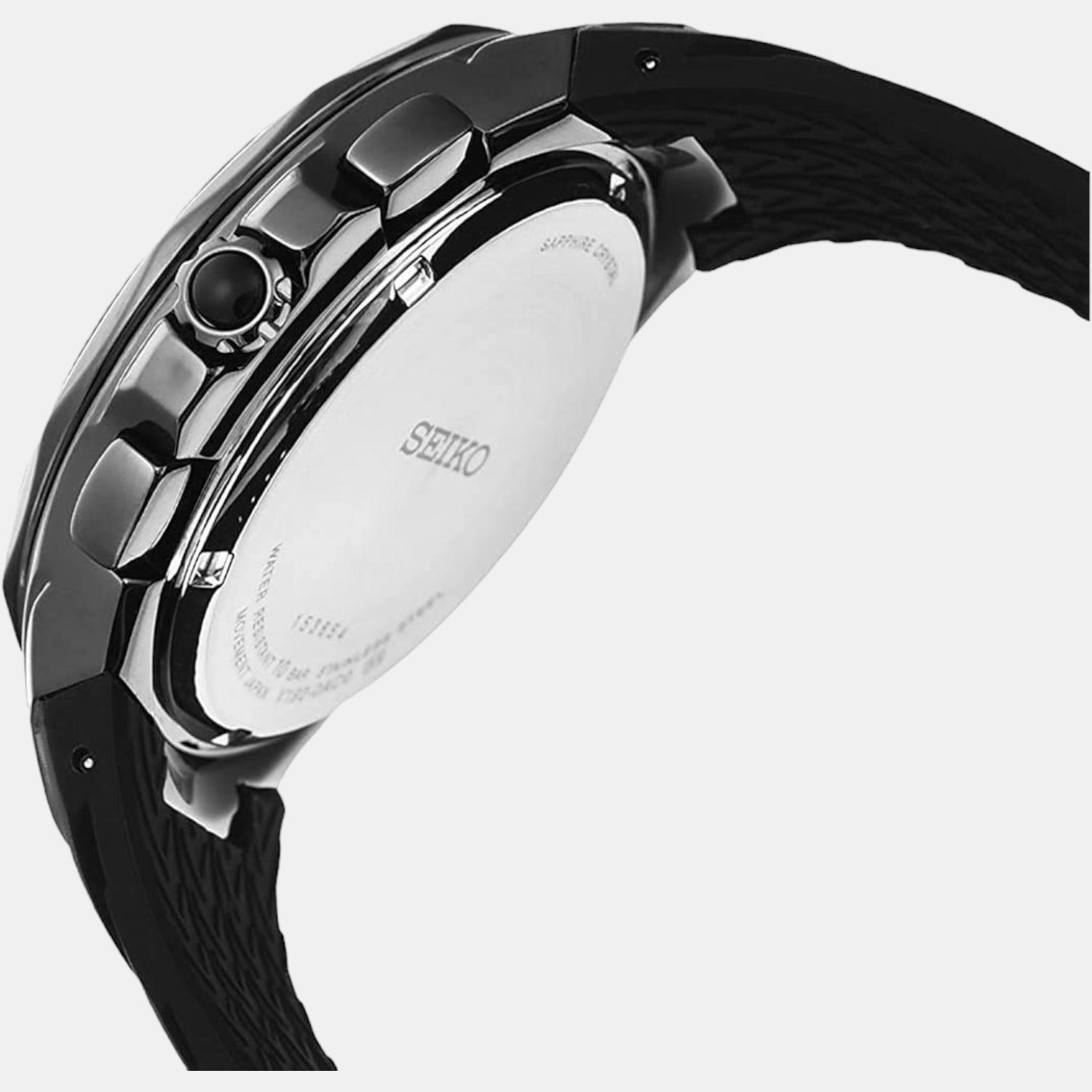 Seiko Men Round Black watch