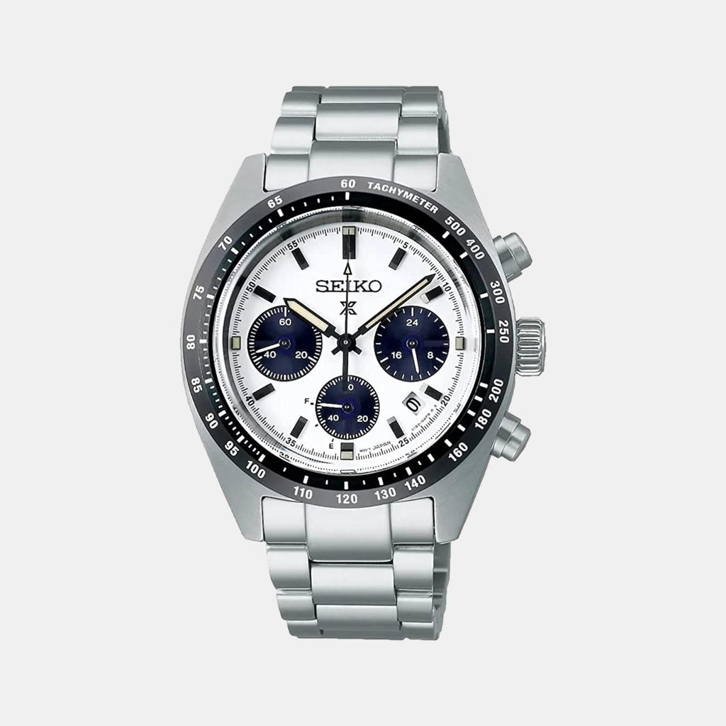 Seiko Round White Chronograph watch