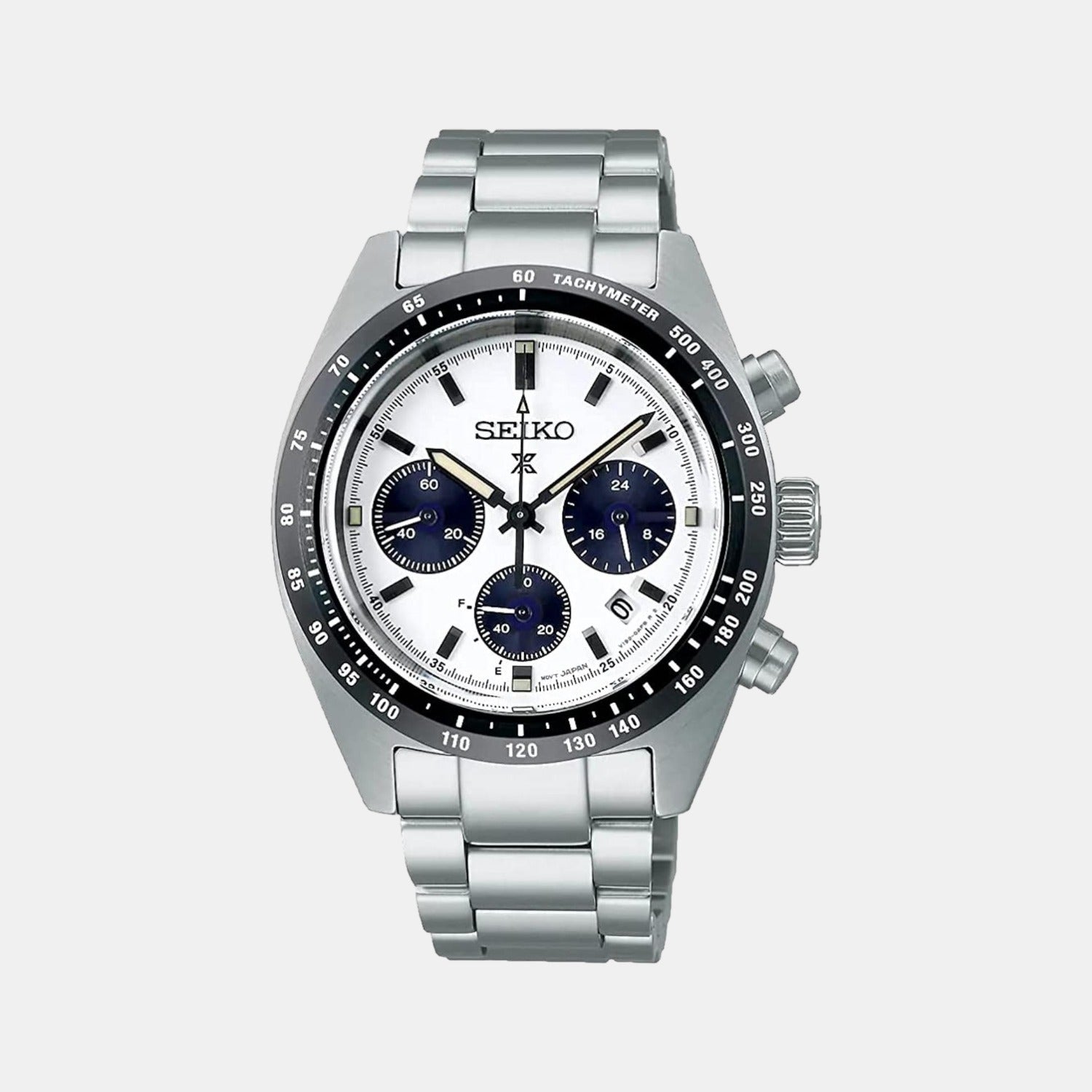 Seiko Round White Chronograph watch