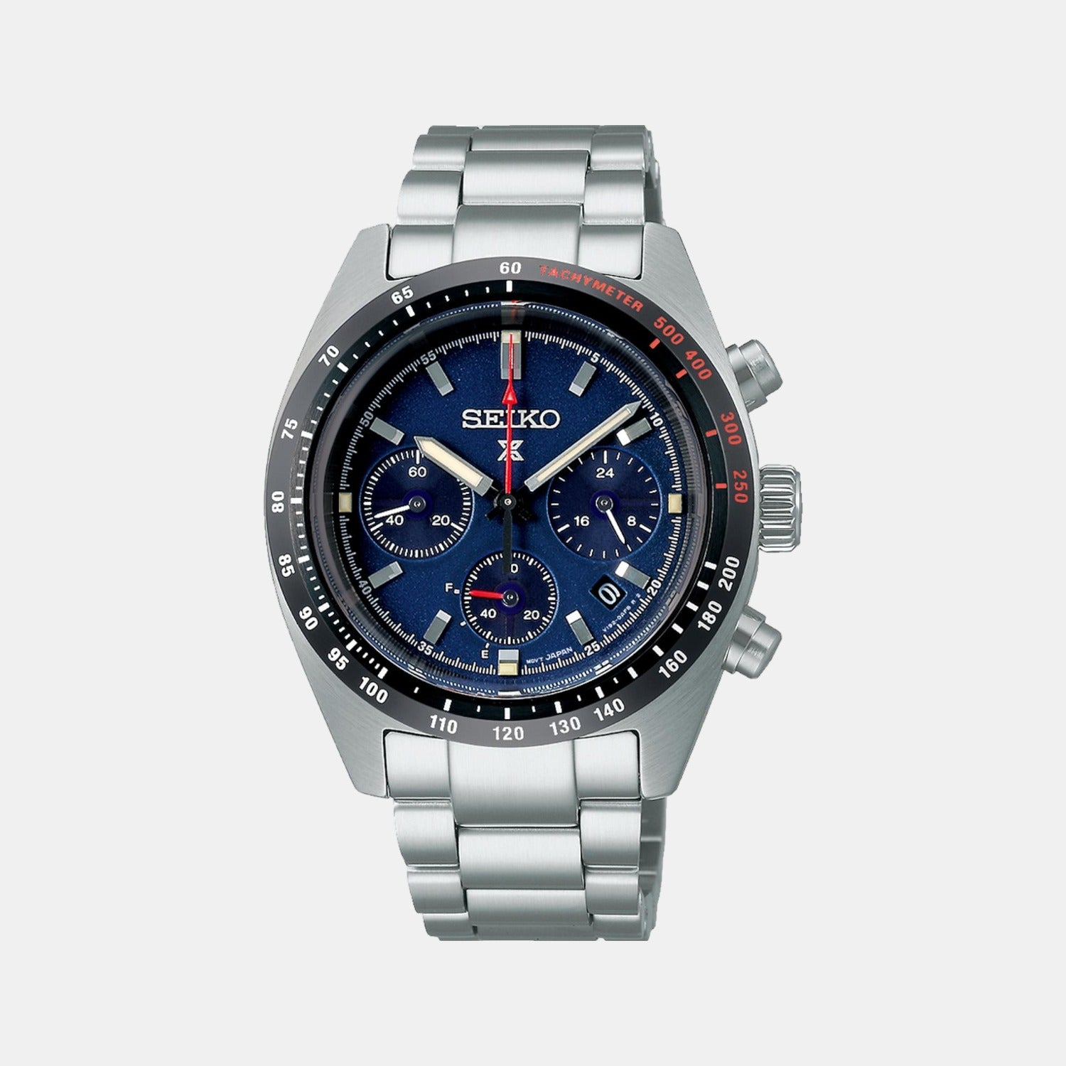 Seiko Round Blue Chronograph watch
