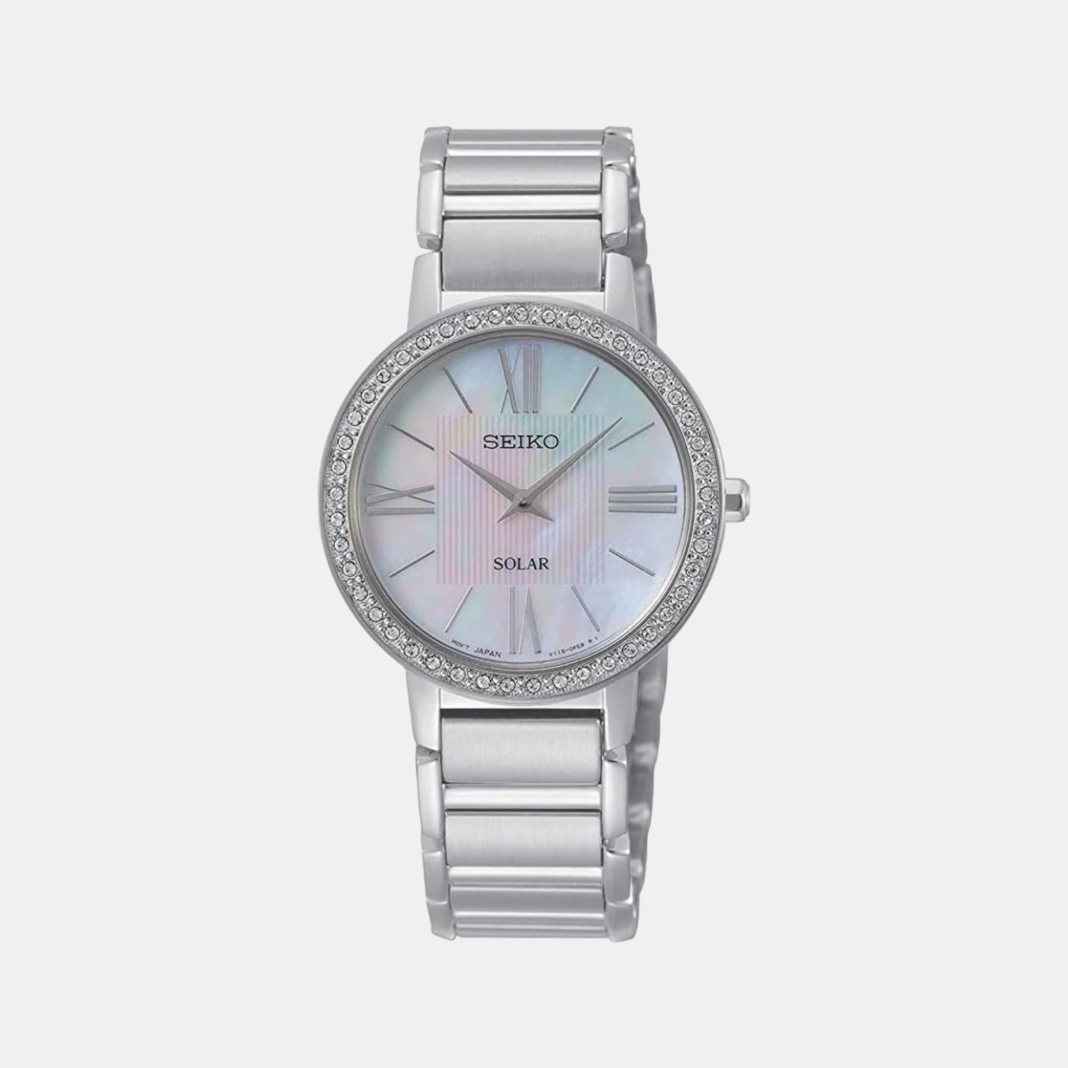 Female Analog Stainless Steel Solar Watch SUP431P1