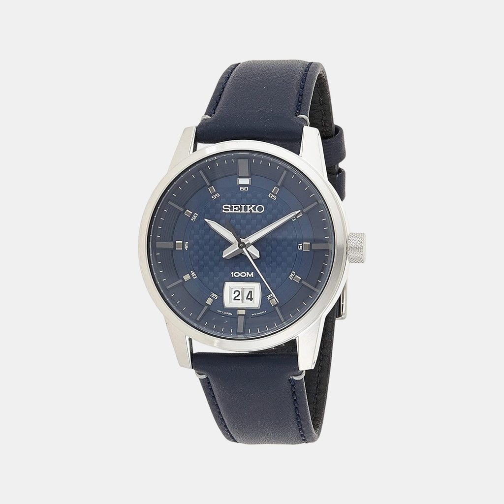 Seiko Round Blue Analog watch