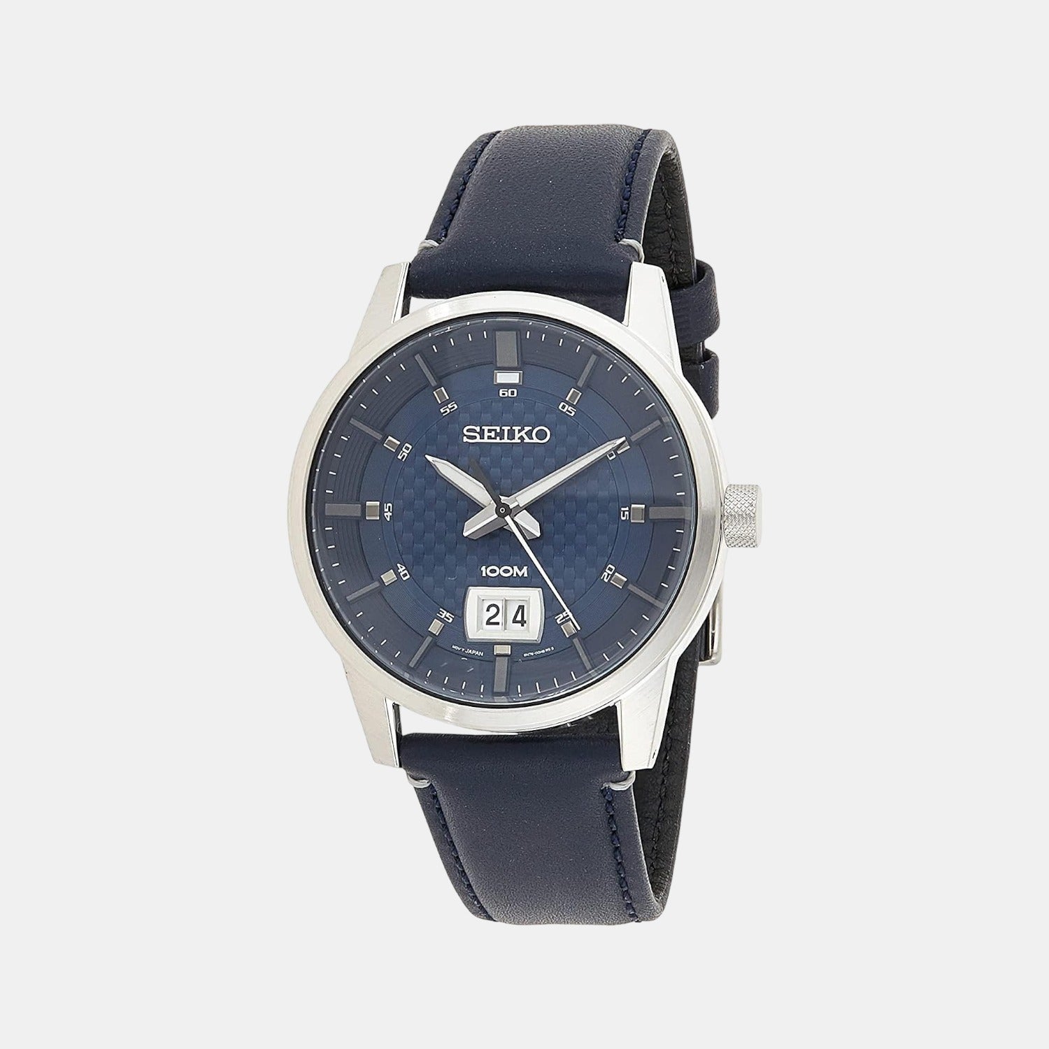 Seiko Round Blue Analog watch