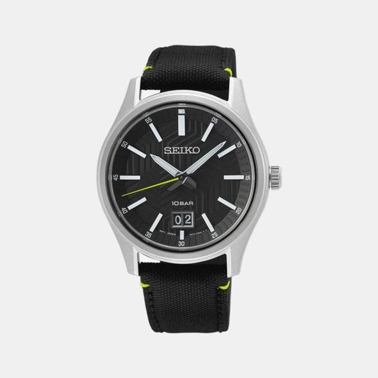 Male Black Analog Stainless Steel Watch SUR517P1