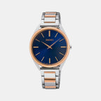 Seiko Round Blue Analog watch