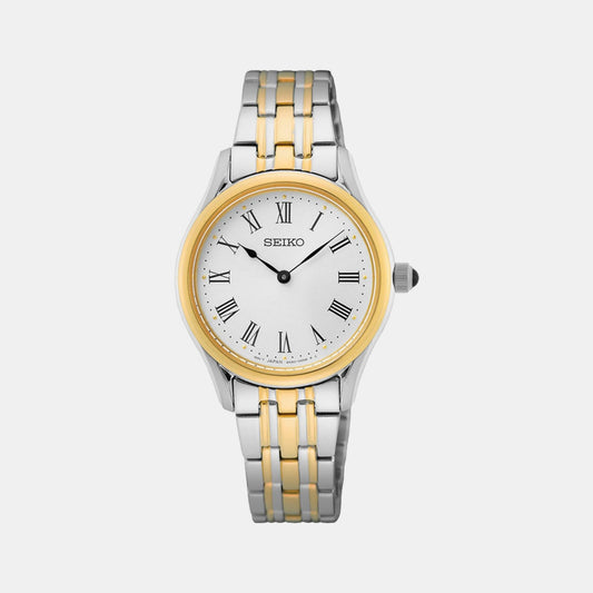 Female White Analog Stainless Steel Watch SWR070P1