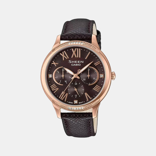 Sheen Female Chronograph Leather Watch SX202