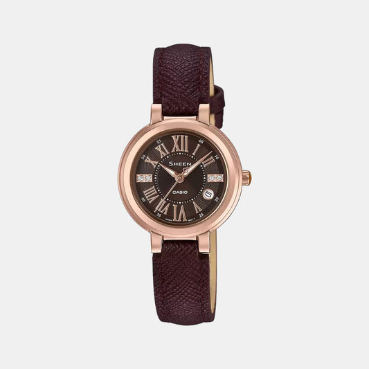 Sheen Female Analog Leather Watch SX214