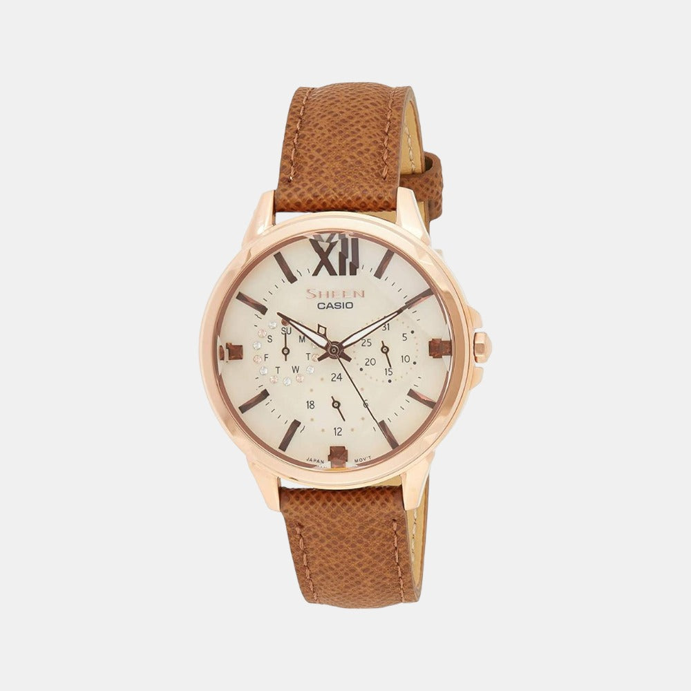 Sheen Female Chronograph Leather Watch SX217