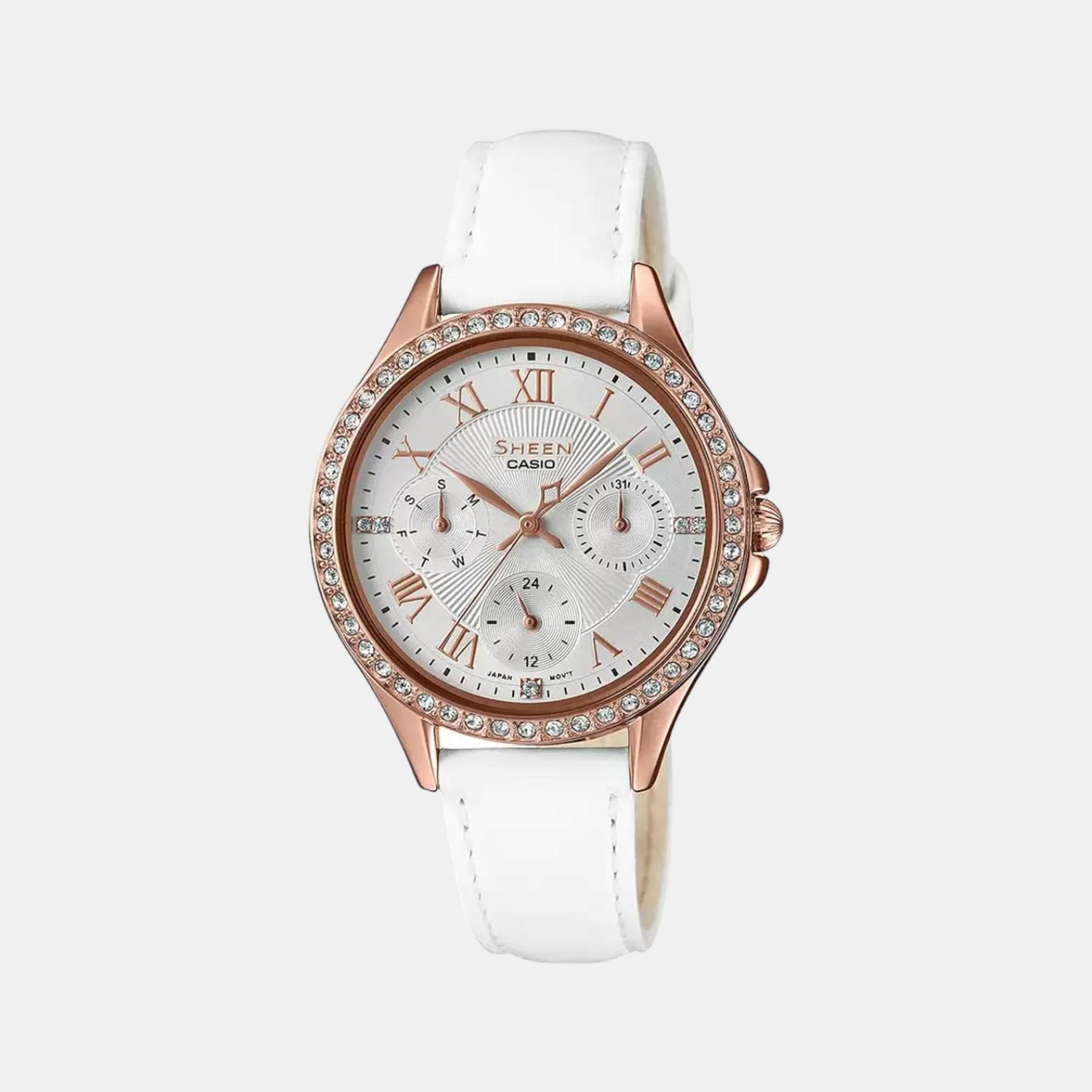 Sheen Female Chronograph Leather Watch SX220