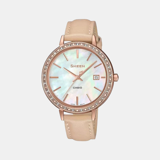 Sheen Female Analog Leather Watch SX246