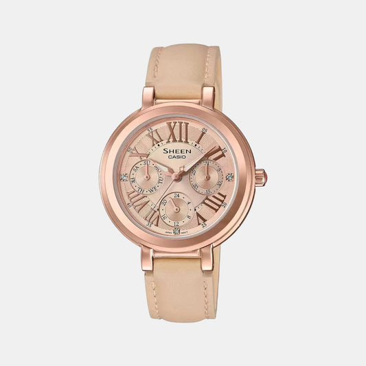 Sheen Female Chronograph Leather Watch SX252